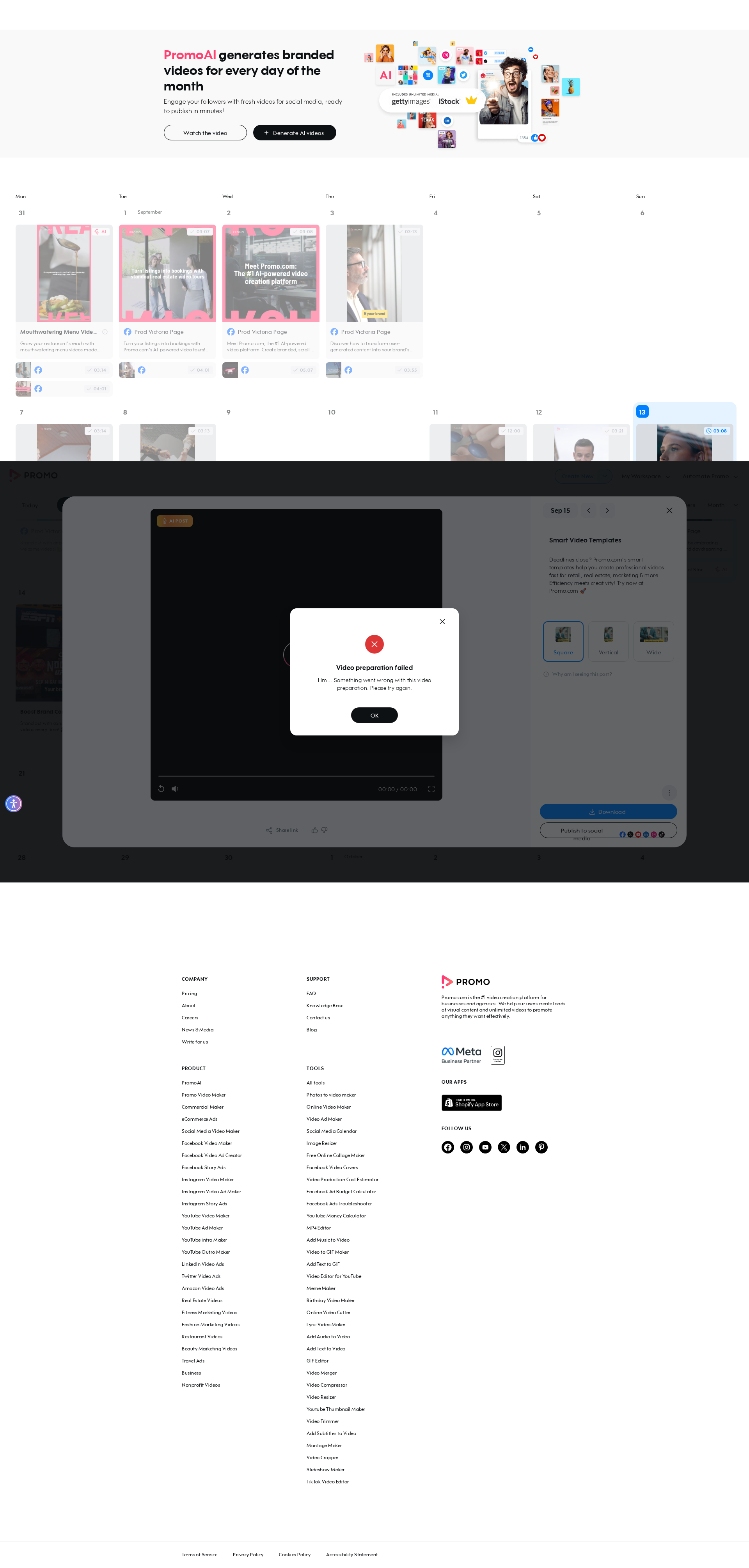 Test failure screenshot